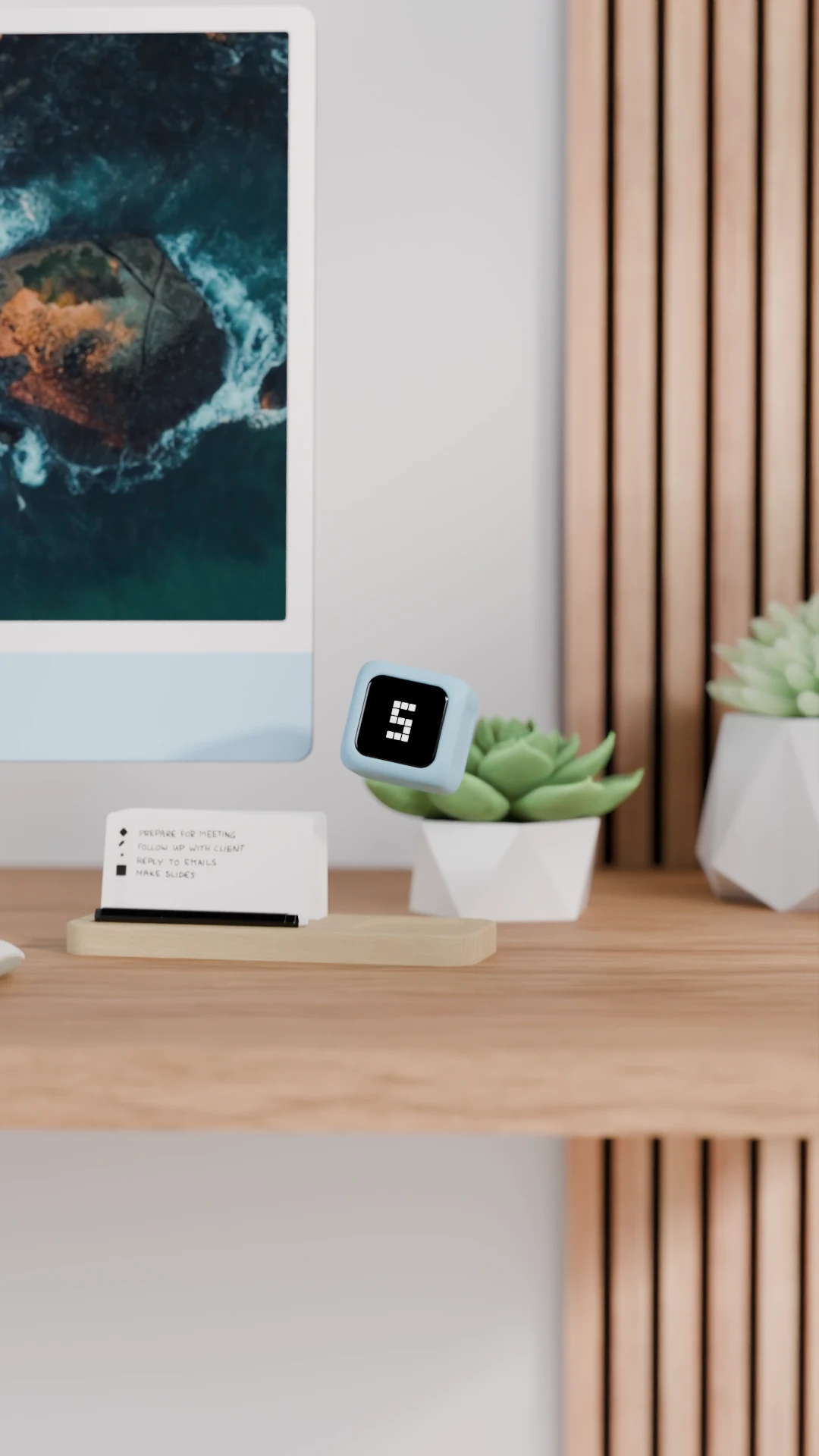 ZONE on a desk, cropped to 1:1
